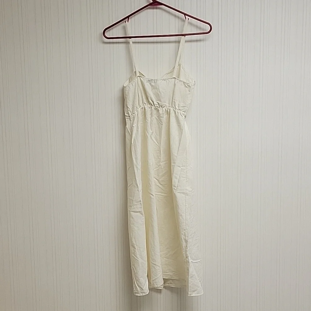 Maia Hemera cotton/polyester made in Italy tie front dress women's sz small NWT - Picture 3 of 5